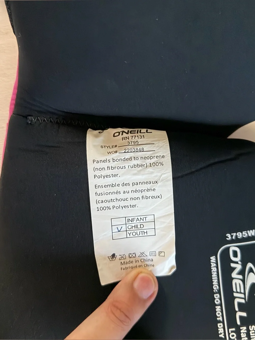 O’Neill Child Life Vest Jacket 30-50 LBS Buckle USCG Approved Floatation Aid